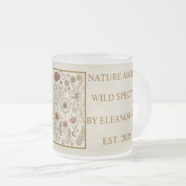 Cristal Esmerilado Taza de Herbario Botánico de Academia Oscura Vinta