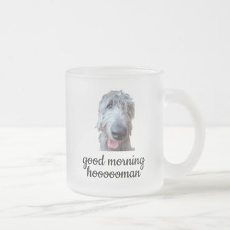 Cristal Esmerilado Taza de Irish Wolfhound – Buenos días Hoooooman