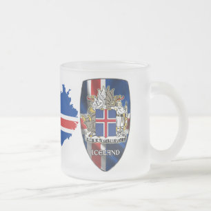 Cristal Esmerilado Taza de Islandia