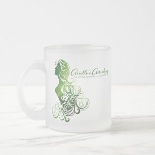 Cristal Esmerilado Taza de la astrología del virgo