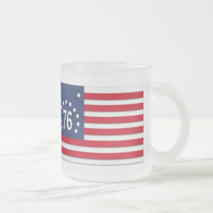 Cristal Esmerilado Taza de la bandera de Bennington