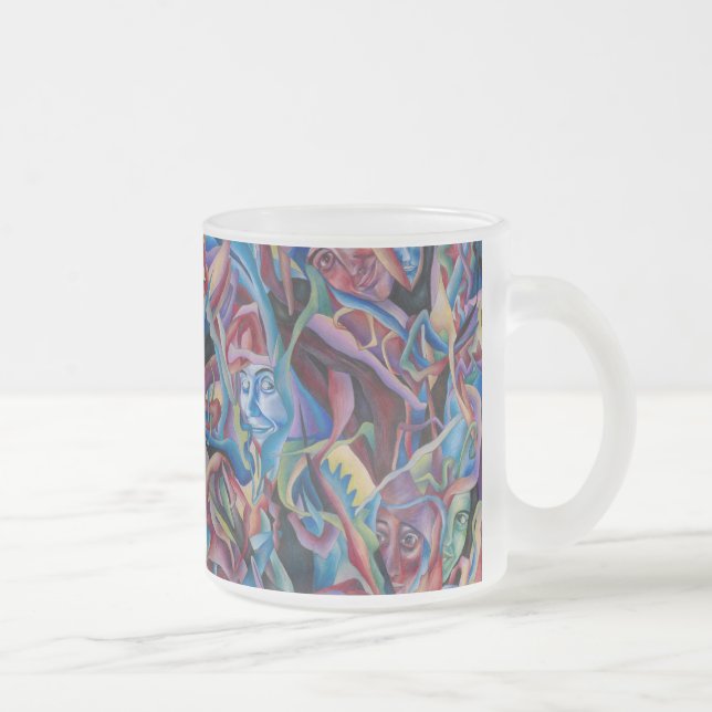 Cristal Esmerilado Taza de la cara del comodín (Derecha)
