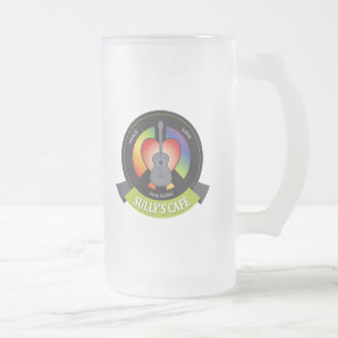 Cristal Esmerilado Taza de la cerveza helada café Sully