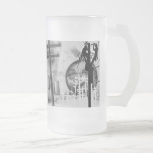 Cristal Esmerilado Taza de la cerveza helada del instalador de línea