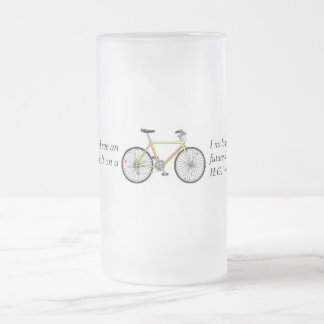 Cristal Esmerilado Taza de la esperanza de la bicicleta