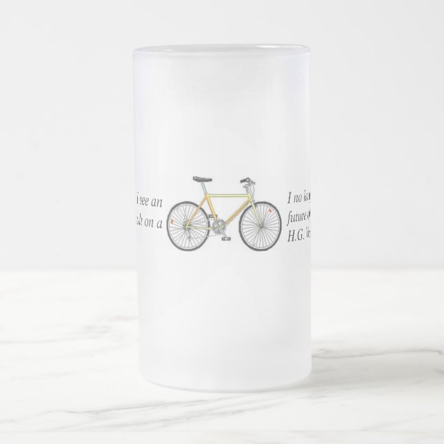 Cristal Esmerilado Taza de la esperanza de la bicicleta (Centro)