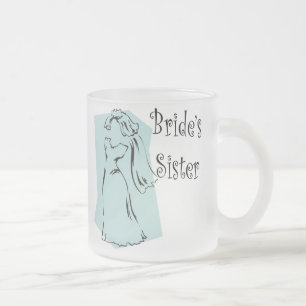 Cristal Esmerilado Taza de la hermana de las novias