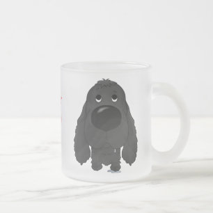 Cristal Esmerilado Taza de la mamá de cocker spaniel
