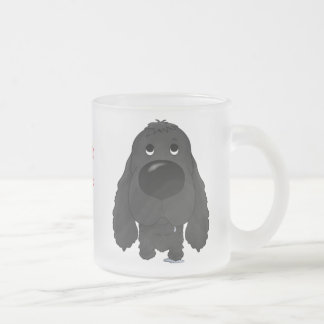 Cristal Esmerilado Taza de la mamá de cocker spaniel