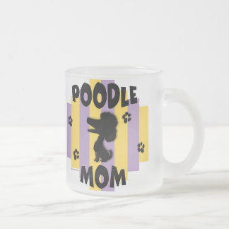 Cristal Esmerilado Taza de la mamá del caniche