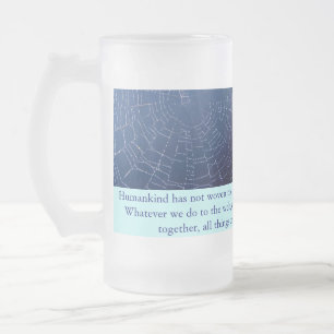 Cristal Esmerilado taza de la tela