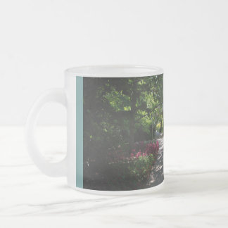 Cristal Esmerilado Taza de la trayectoria del jardín