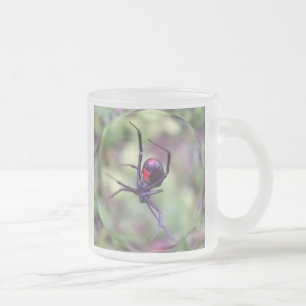 Cristal Esmerilado Taza de la viuda negra