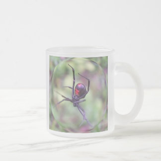 Cristal Esmerilado Taza de la viuda negra