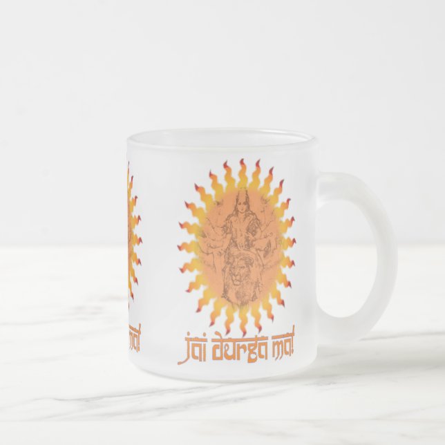 Cristal Esmerilado Taza de las mamáes de Durga (Derecha)