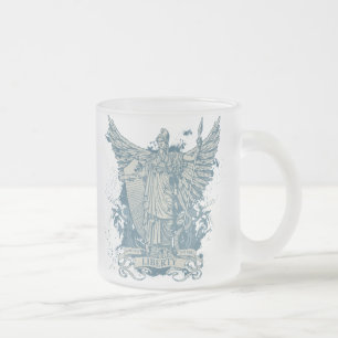 Cristal Esmerilado Taza de Libertas