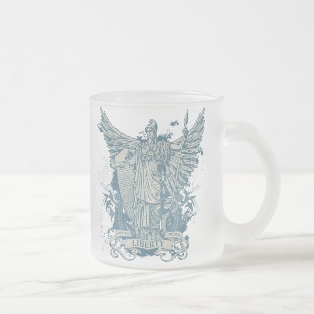 Cristal Esmerilado Taza de Libertas (Derecha)