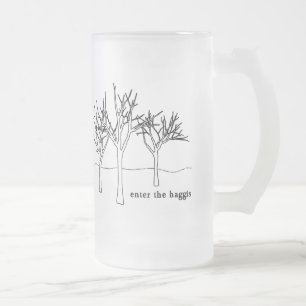 Cristal Esmerilado TAZA de los ÁRBOLES (vidrio esmerilado)