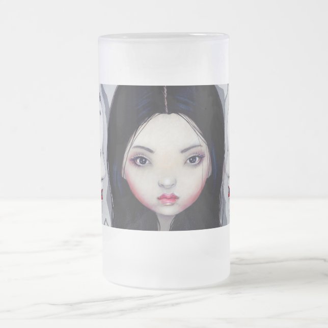 Cristal Esmerilado Taza de los "fantasmas anónimos" (Centro)
