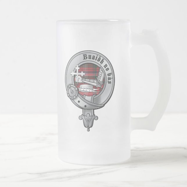 Cristal Esmerilado Taza de MacDougall del clan (Derecha)