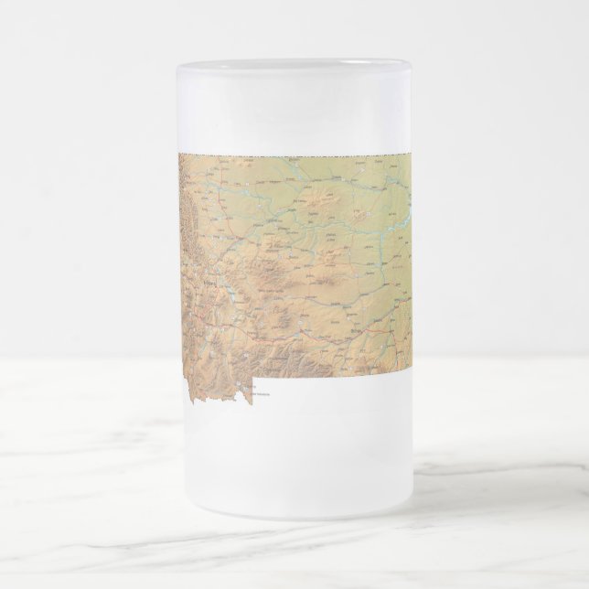 Cristal Esmerilado Taza de Montana (Centro)