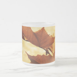 Cristal Esmerilado Taza de Otoño