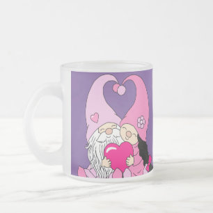 Cristal Esmerilado Taza de pareja enamorada