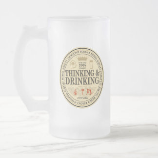 Cristal Esmerilado Taza de pensamiento y de consumición del vidrio
