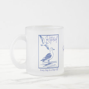 Cristal Esmerilado Taza de regalo para jubilados viajeros
