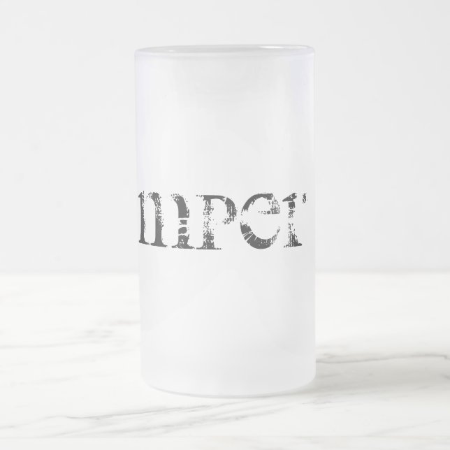 Cristal Esmerilado Taza de Semper Fi (Centro)