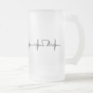 Cristal Esmerilado taza de té de línea de vida