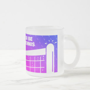 Cristal Esmerilado Taza de té de tenis divertida para días lluviosos