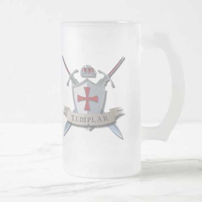 Cristal Esmerilado Taza de Templar (Derecha)