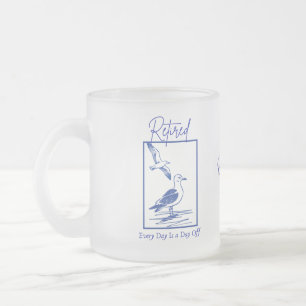 Cristal Esmerilado Taza de viaje para regalo de jubilación