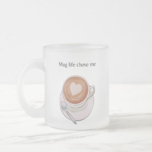 Cristal Esmerilado Taza de Vida Minimalista Helada