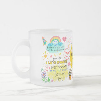 Cristal Esmerilado taza de vidrio