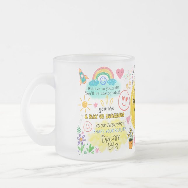 Cristal Esmerilado taza de vidrio (Izquierda)