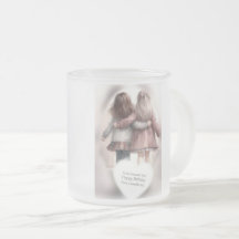 Taza de vidrio de cumpleaños Hermanas por siempre