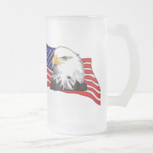 Cristal Esmerilado Taza de vidrio del día de los veteranos