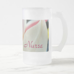 Cristal Esmerilado Taza de vidrio escarcha de enfermera de toque cura