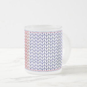Cristal Esmerilado Taza de vidrio escarchado AMERICAN KNIT