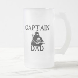 Cristal Esmerilado Taza de vidrio escarchado Capitán Papá
