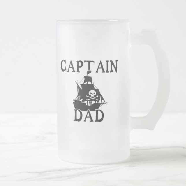 Cristal Esmerilado Taza de vidrio escarchado Capitán Papá (Derecha)