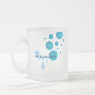 Cristal Esmerilado taza de vidrio fresca y fría