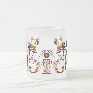 Cristal Esmerilado Taza de vidrio gigante