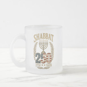 Cristal Esmerilado Taza de vidrio helado del 250 aniversario de Shabb