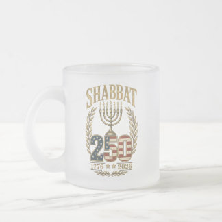Cristal Esmerilado Taza de vidrio helado del 250 aniversario de Shabb