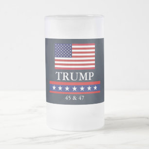 Cristal Esmerilado Taza de vidrio helado del presidente Donald Trump