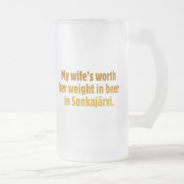 Cristal Esmerilado Taza de vidrio helado para marido cervecero