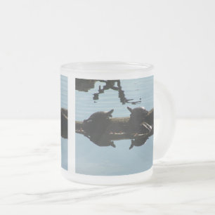Cristal Esmerilado Taza de vidrio helado Turtle Friends
